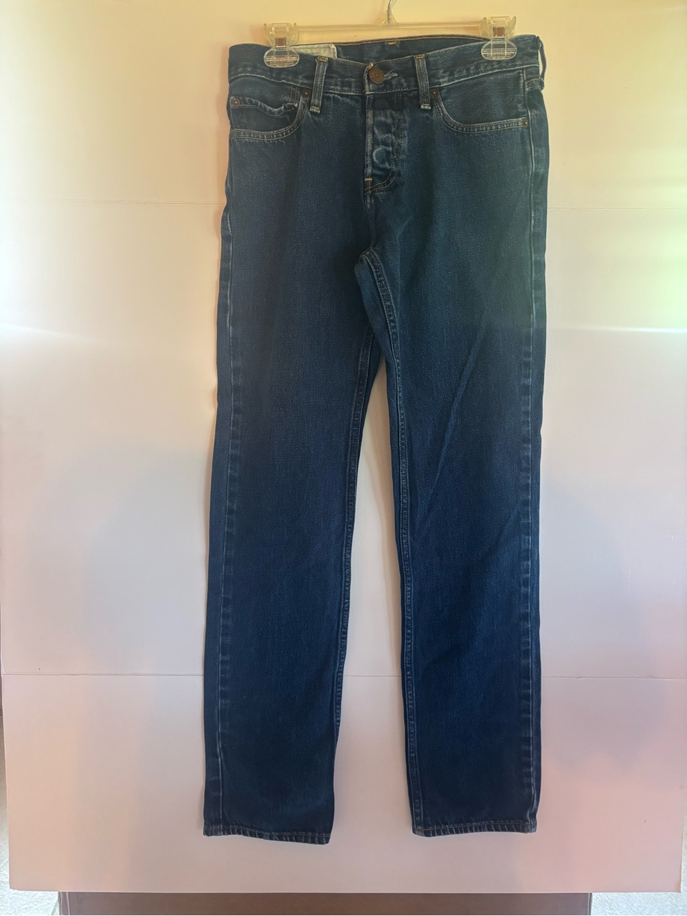 Hollister Dark Blue Straight-Leg Men's Jeans 29x32